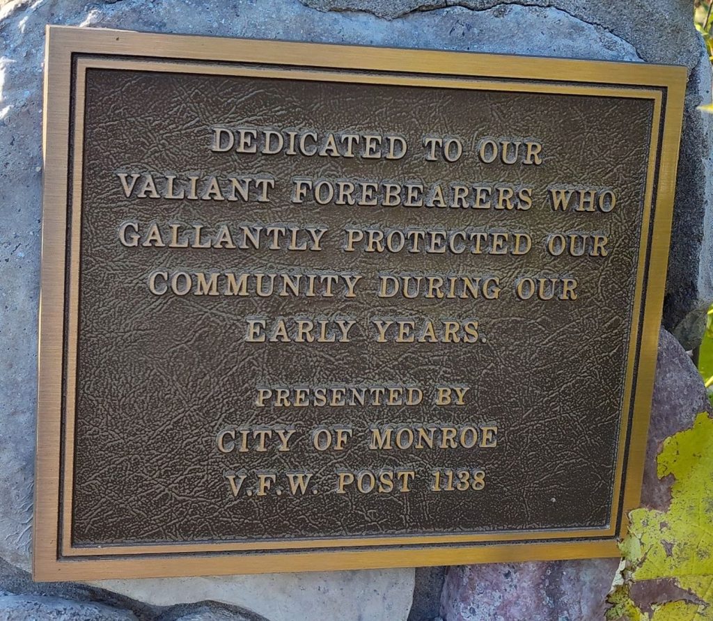 V.F.W. POST 1138 VALLIANT FOREBEARERS WAR MEMORIAL FLAGPOLE PLAQUE