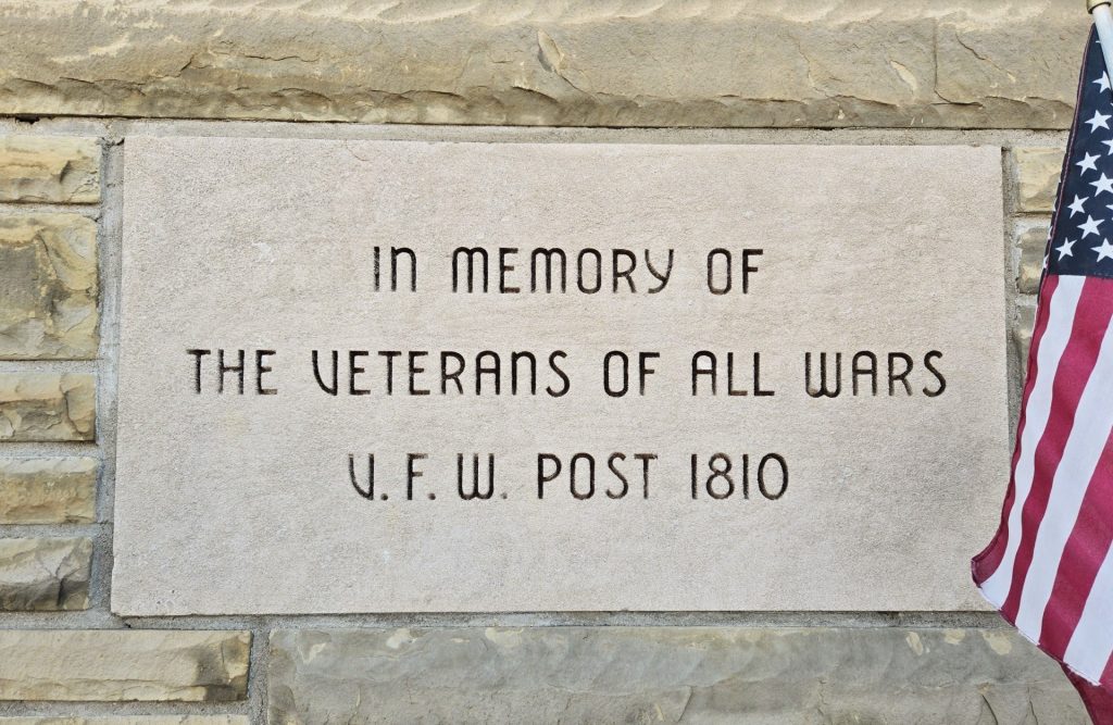 V.F.W. POST 1810 ALL WAR VETERANS MEMORIAL STONE