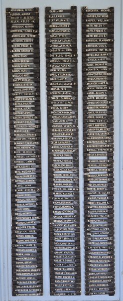 VERSAILLES BOROUGH HONOR ROLL WAR MEMORIAL PLAQUE A