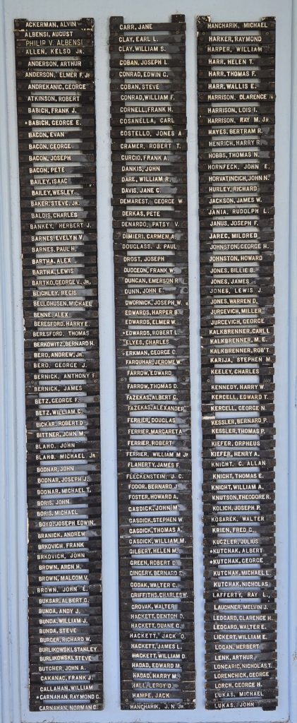 VERSAILLES BOROUGH HONOR ROLL WAR MEMORIAL PLAQUE A