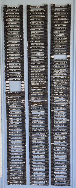 VERSAILLES BOROUGH HONOR ROLL WAR MEMORIAL PLAQUE B