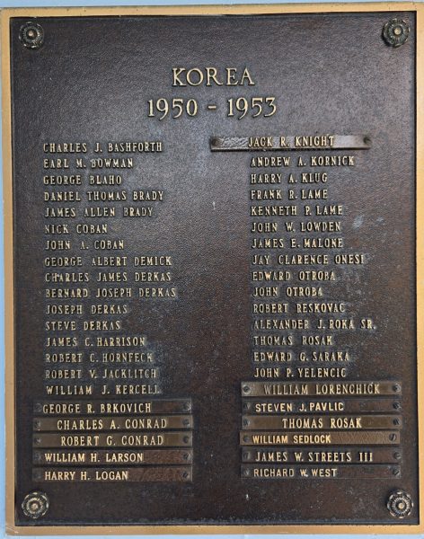 VERSAILLES BOROUGH HONOR ROLL WAR MEMORIAL PLAQUE C