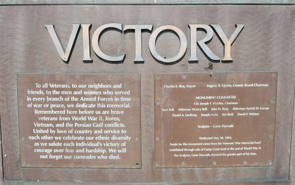 VICTORY WAR MEMORIAL PLAQUE
