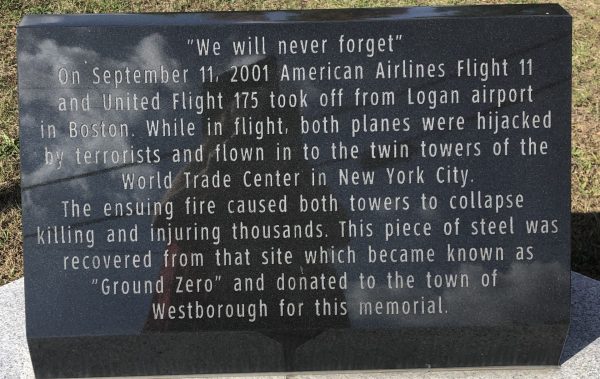 WESTBOROUGH SEPTEMBER 11, 2001 MEMORIAL STONE B