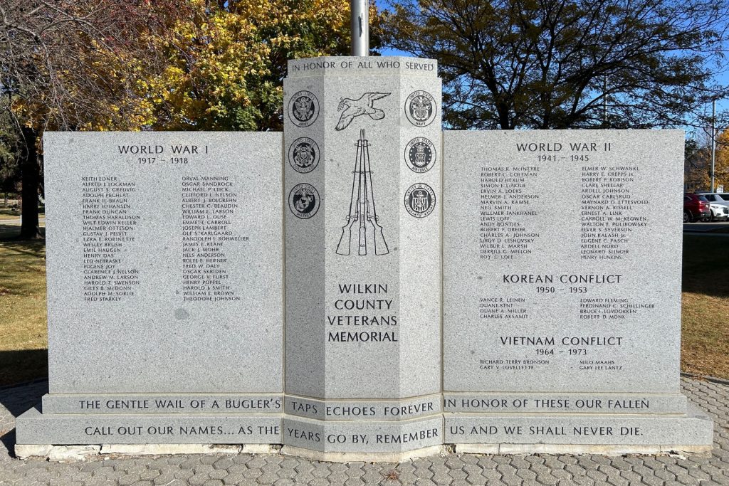 WILKIN COUNTY VETERANS MEMORIAL FRONT