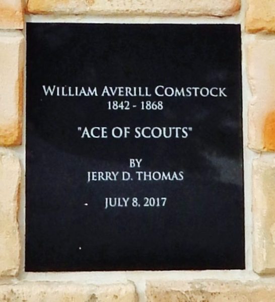 WILLIAM AVERILL COMSTOCK “ACE OF SCOUTS” MEMORIAL PLAQUE A