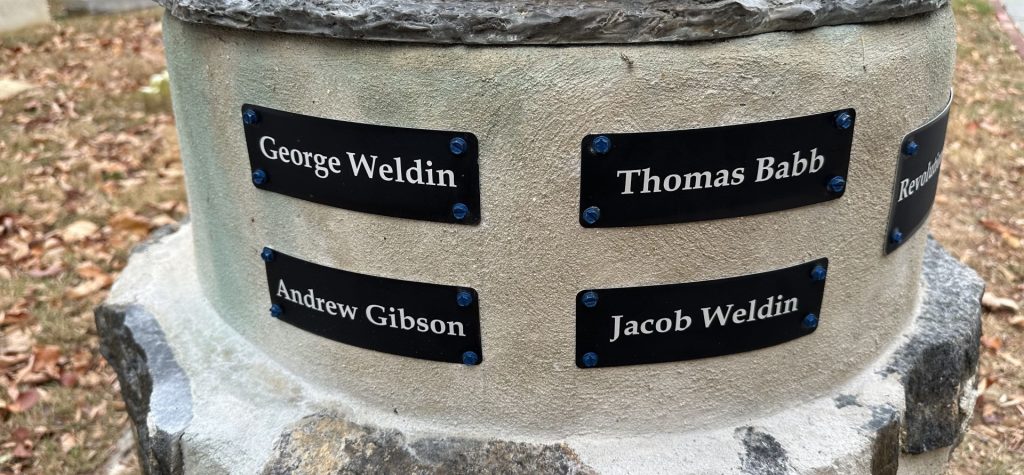 WILMINGTON REVOLUTIONARY WAR VETERANS MEMORIAL SIDE B