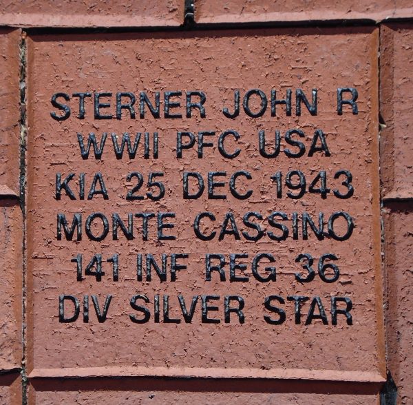 AMERICAN LEGION POST 883 WAR VETERANS MEMORIAL PAVER D