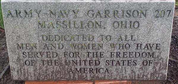 ARMY-NAVY GARRISON 207 ALL VETERANS MEMORIAL TABLET