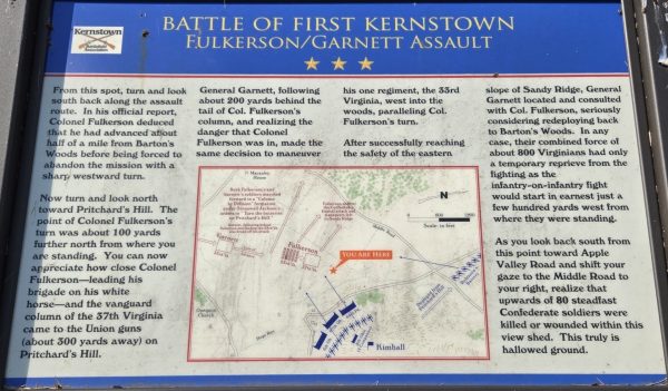 BATTLE OF FIRST KERNSTOWN WAR MEMORIAL PANEL IV