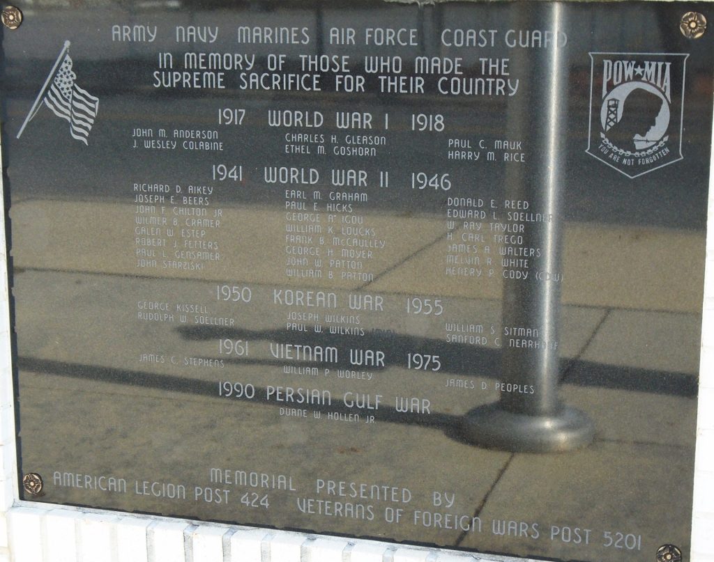 BELLWOOD SUPREME SACRIFICE WAR VETERANS MEMORIAL