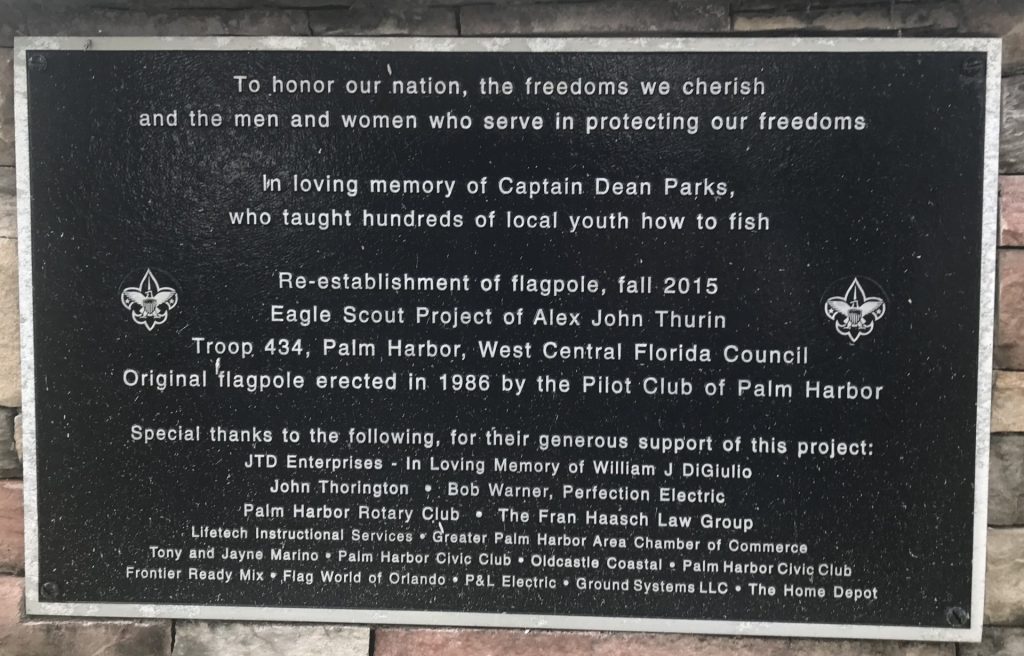 CAPTAIN DEAN PARKS WAR MEMORIAL PLAQUE