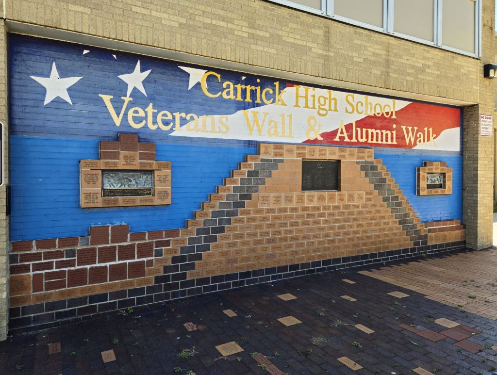 CARRICK HIGH SCHOOL VETERANS WALL & ALUMNI WALK MEMORIAL