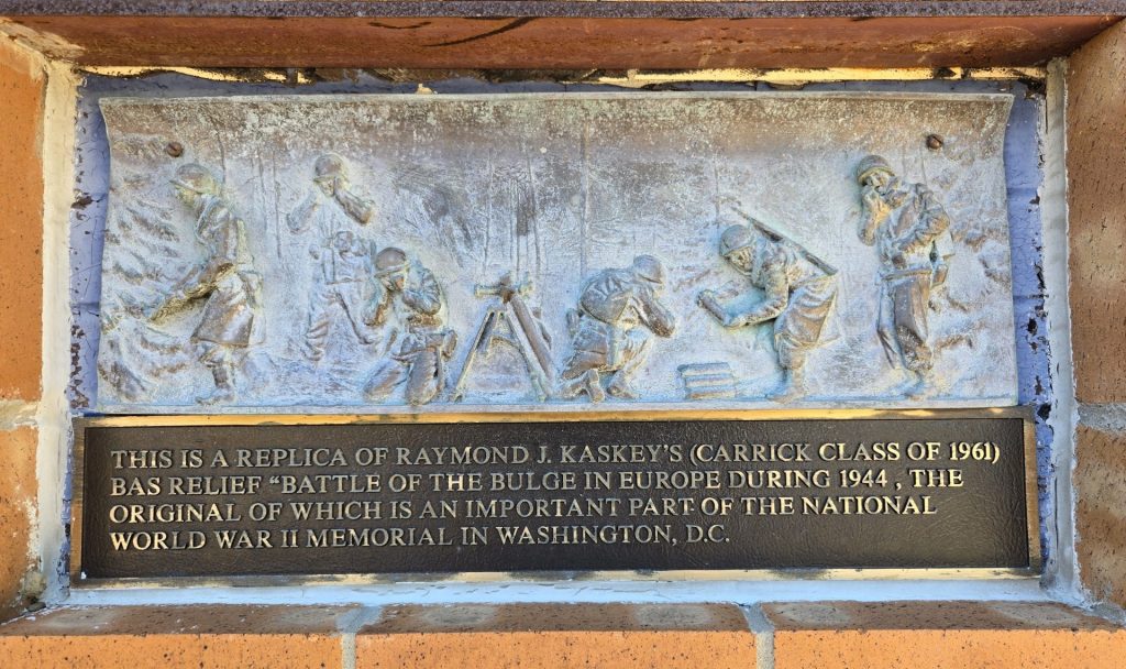 CARRICK HIGH SCHOOL VETERANS WALL & ALUMNI WALK MEMORIAL PLAQUE C