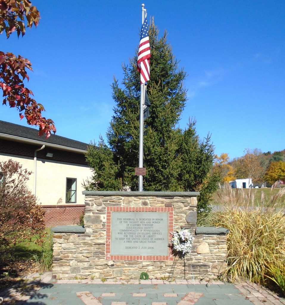 CLIFFORD TOWNSHIP VETERANS MEMORIAL