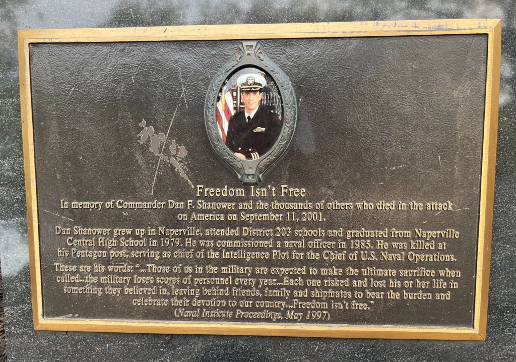 COMMANDER DAN SHANOWER SEPTEMBER 11, 2001 MEMORIAL PLAQUE B