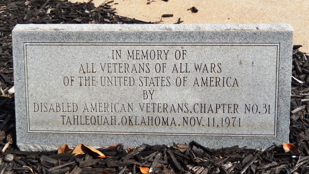 DAV CHAPTER NO. 31 ALL WAR VETERANS MEMORIAL TABLET