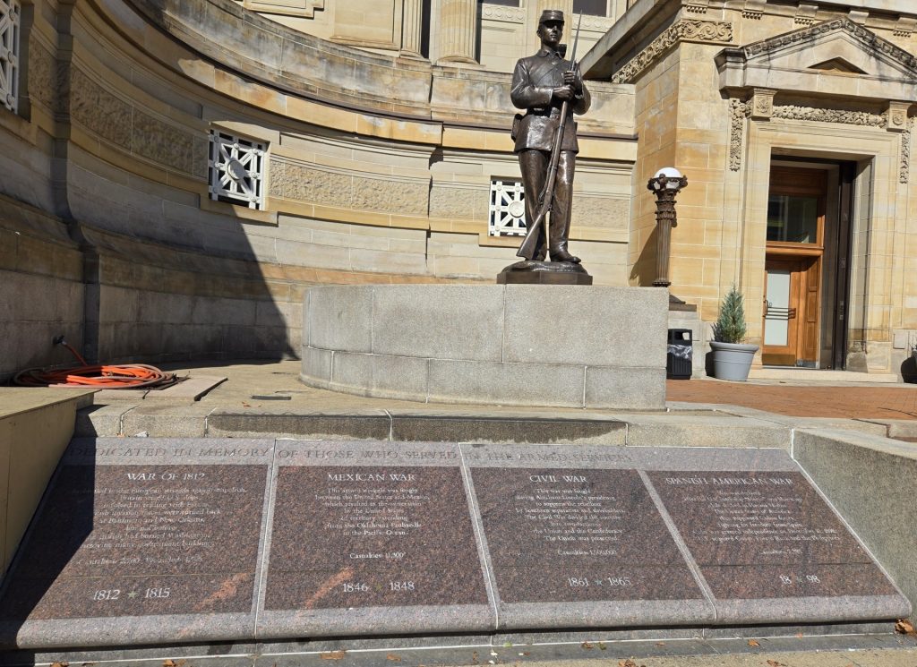 DEDICATED IN MEMORY OF THOSE WHO SERVED IN THE ARMED SERVICES MEMORIAL SECTION B