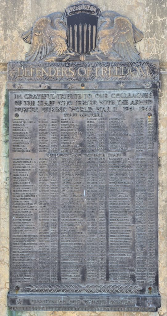 DEFENDERS OF FREEDOM WORLD WAR II MEMORIAL PLAQUE
