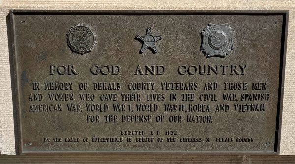 DEKALB COUNTY FOR GOD AND COUNTRY WAR