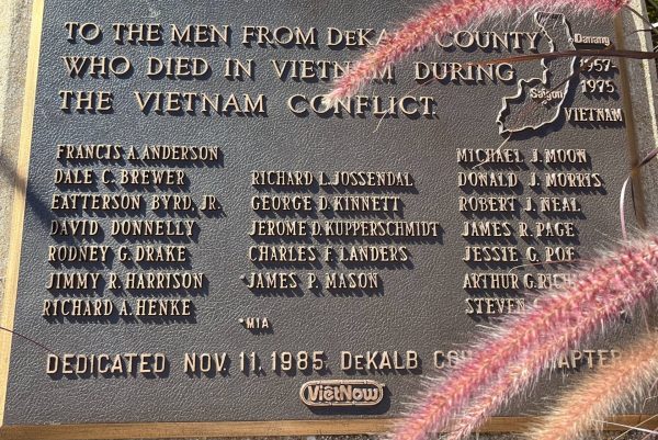 DEKALB COUNTY VIETNAM WAR MEMORIAL PLAQUE