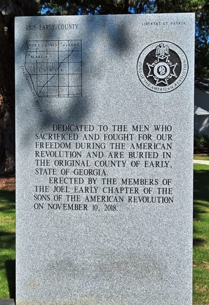 EARLY COUNTY REVOLUTIONARY WAR MEMORIAL FRONT