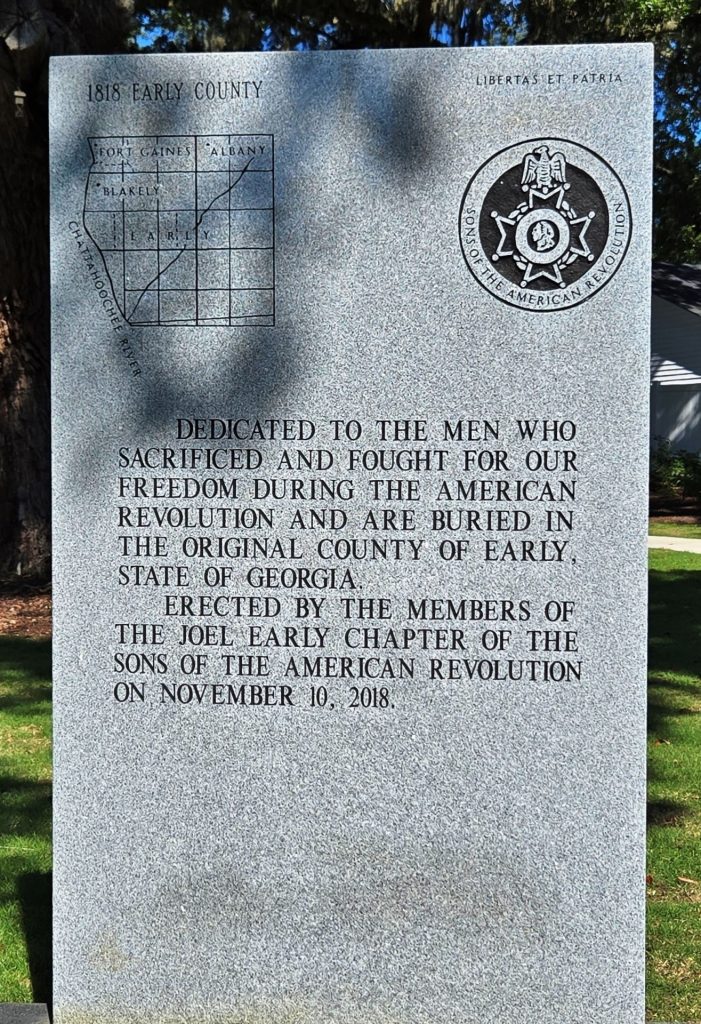 EARLY COUNTY REVOLUTIONARY WAR MEMORIAL FRONT