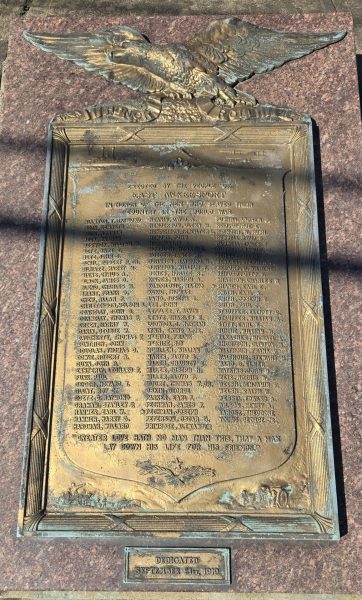 EAST MCKEESPORT WORLD WAR MEMORIAL PLAQUE