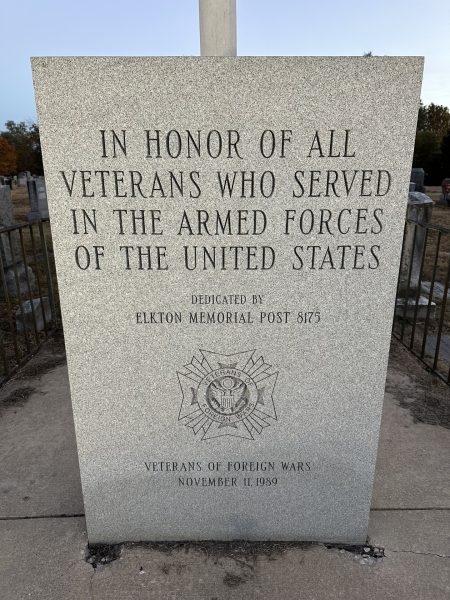 ELKTON MEMORIAL POST 8175 ALL VETERANS MEMORIAL