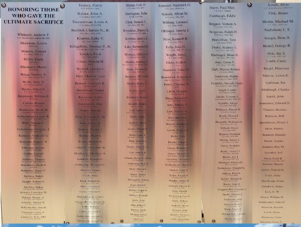 FORT RECOVERY VETERANS PLAZA HONOR ROLL SECTION E