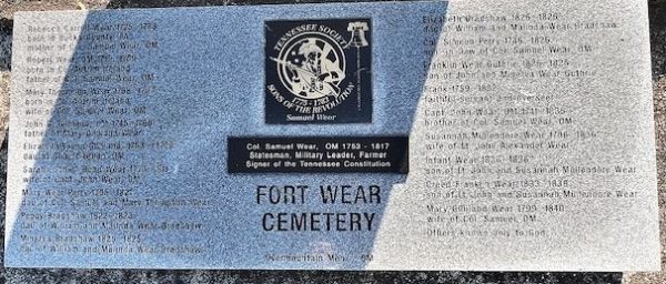 FORT WEAR CEMETERY WAR MEMORIAL TABLET