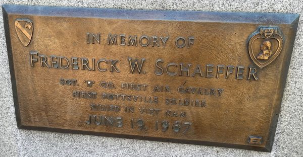 FREDERICK W. SCHAEFFER WAR MEMORIAL PLAQUE