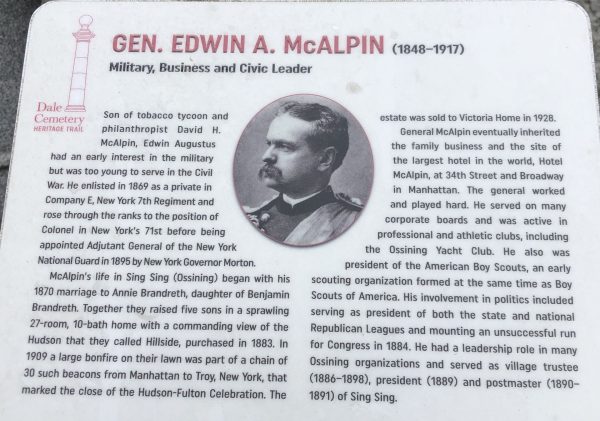 GEN. EDWIN A. MCALPIN MEMORIAL PLAQUE