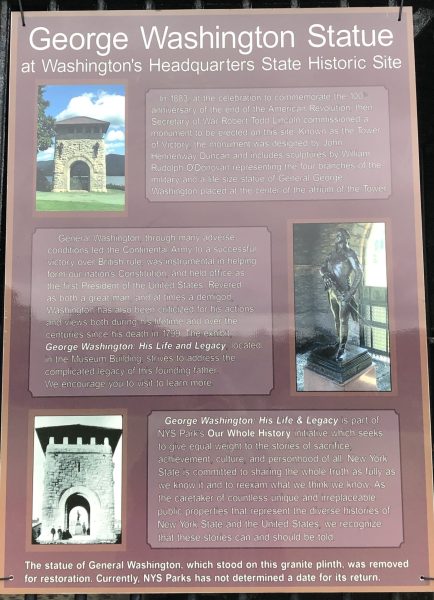 GEORGE WASHINGTON STATUE REVOLUTIONARY WAR MEMORIAL PLAQUE