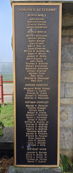GREENOOK HONOR ROLL WAR VETERANS MEMORIAL PLAQUE A