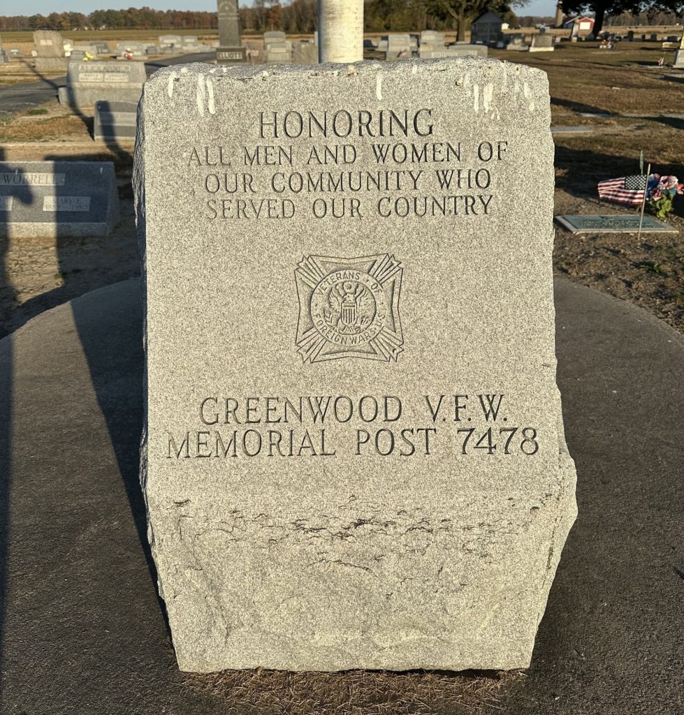 GREENWOOD V.F.W. MEMORIAL POST 7478 VETERANS MEMORIAL II