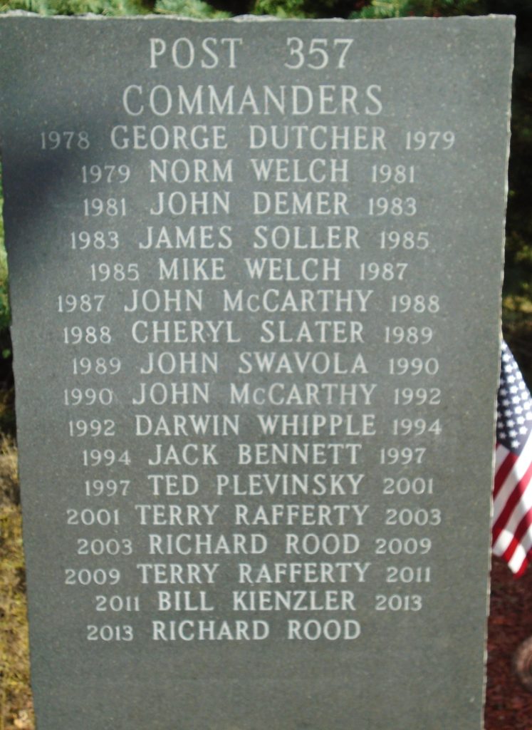 HALLSTEAD GREAT BEND POST 357 FREEDOM MEMORIAL PARK STONE B