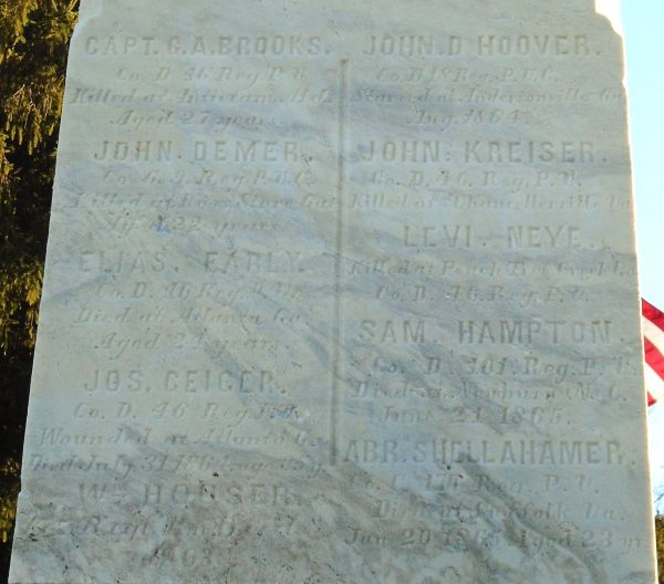 HEROIC DEAD OF EAST HANOVER CIVIL WAR MEMORIAL STONE A