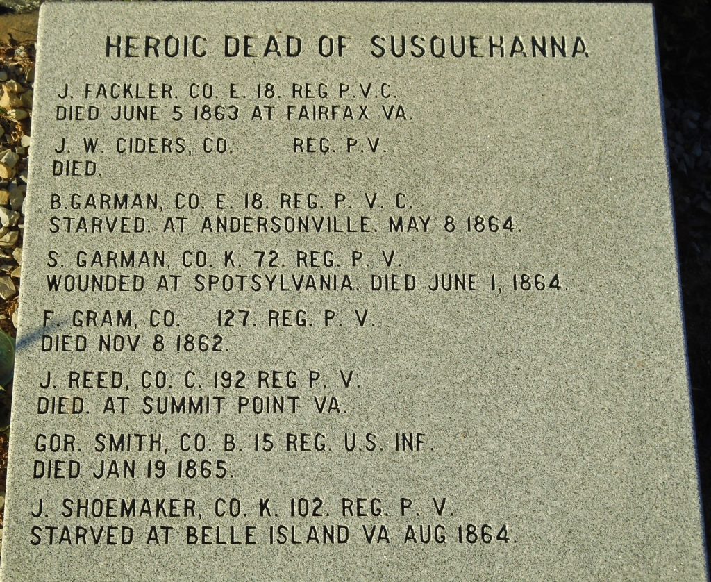 HEROIC DEAD OF EAST HANOVER CIVIL WAR MEMORIAL STONE G