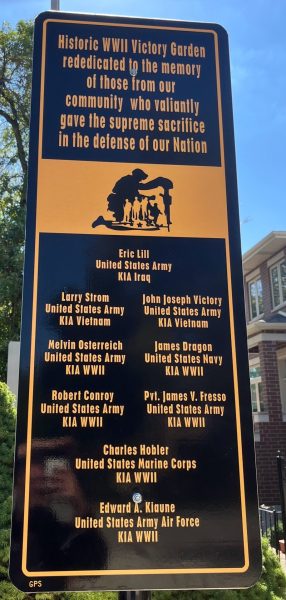 HISTORIC WORLD WAR II VICOTRY GARDEN MEMORIAL PLAQUE I