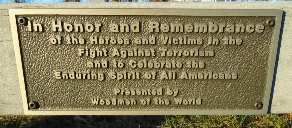 IN HONOR AND REMEMBRANCE IN THE FIGHT AGAINST TERRORISM MEMORIAL PLAQUE HARRISBURG