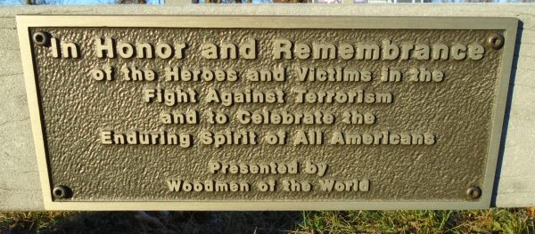 IN HONOR AND REMEMBRANCE IN THE FIGHT AGAINST TERRORISM MEMORIAL PLAQUE HARRISBURG