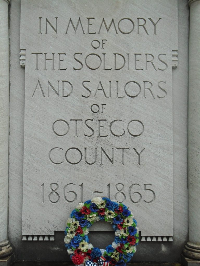 IN MEMORY OF THE SOLDIERS AND SAILORS OF OTSECO COUNTY WAR MEMORIAL STONE