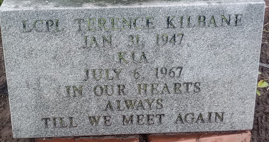 LCPL THRENCE KIBANE VIETNAM WAR MEMORIAL TABLET