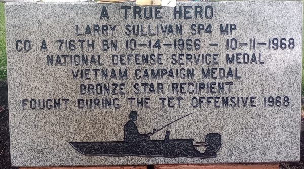 LARRY SULLIVAN VIETNAM WAR MEMORIAL TABLET
