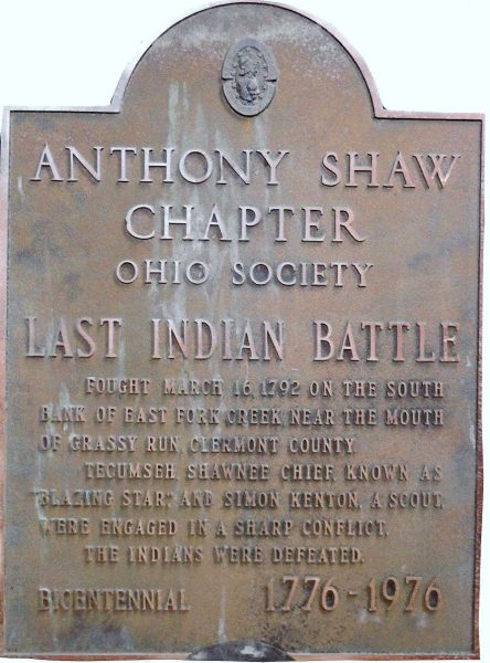 LAST INDIAN BATTLE MEMORIAL PLAQUE