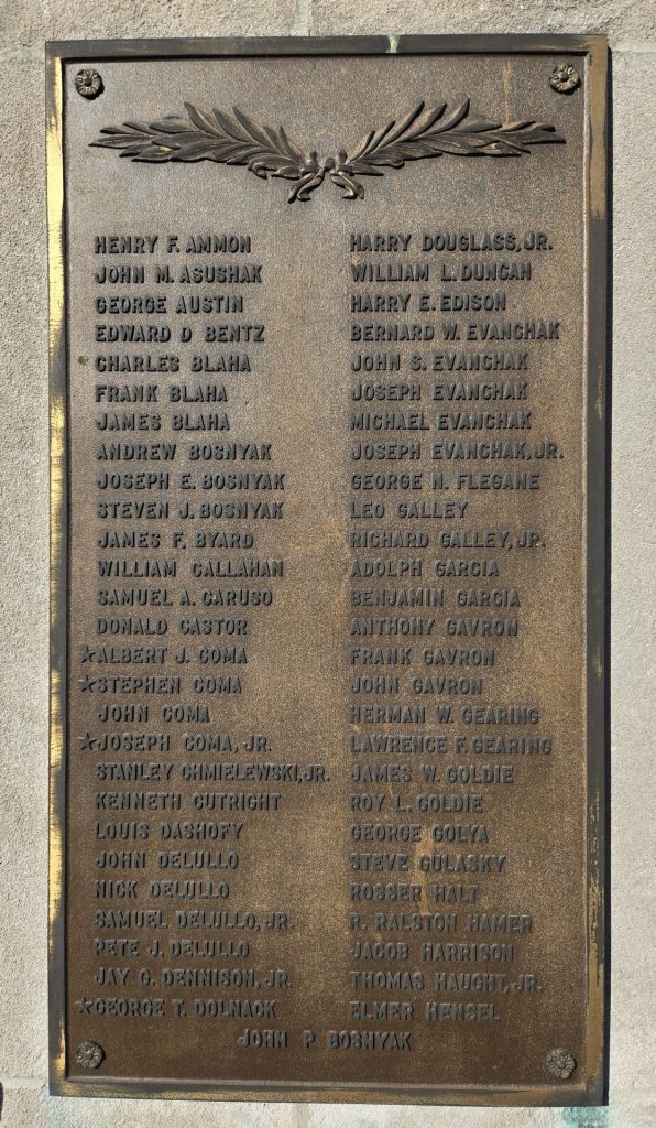 LIBERTY BOROUGH MEMORIAL PLAQUE A