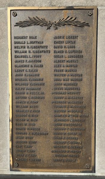 LIBERTY BOROUGH MEMORIAL PLAQUE B