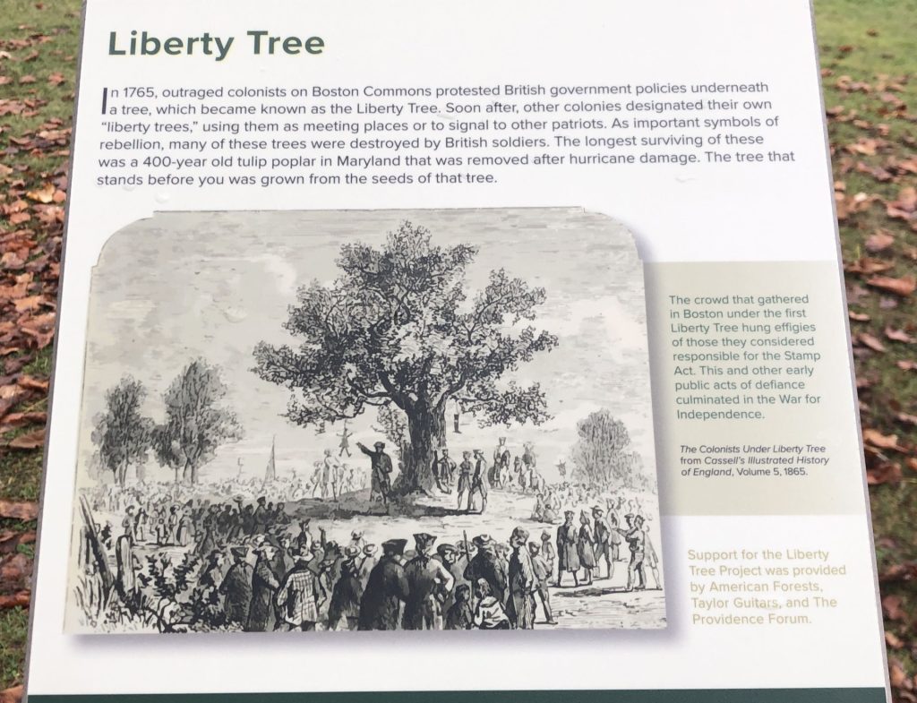 LIBERTY TREE REVOLUTIONARY WAR MEMORIAL PLAQUE