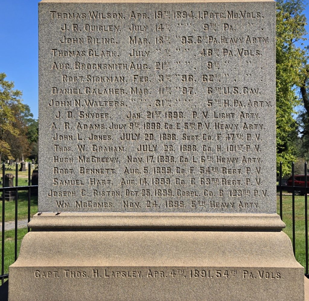 MAJOR A.M. HARPER POST 181 WAR MEMORIAL SIDE C